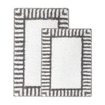 Inaya Modern Striped Tufted Shag Machine Washable Bath Rugs, Set of 2 - Bath Rugs by Superior Brand