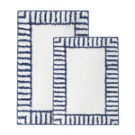 Inaya Modern Striped Tufted Shag Machine Washable Bath Rugs, Set of 2 - Bath Rugs by Superior Brand