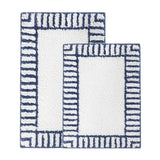 Inaya Modern Striped Tufted Shag Machine Washable Bath Rugs, Set of 2 - Bath Rugs by Superior Brand