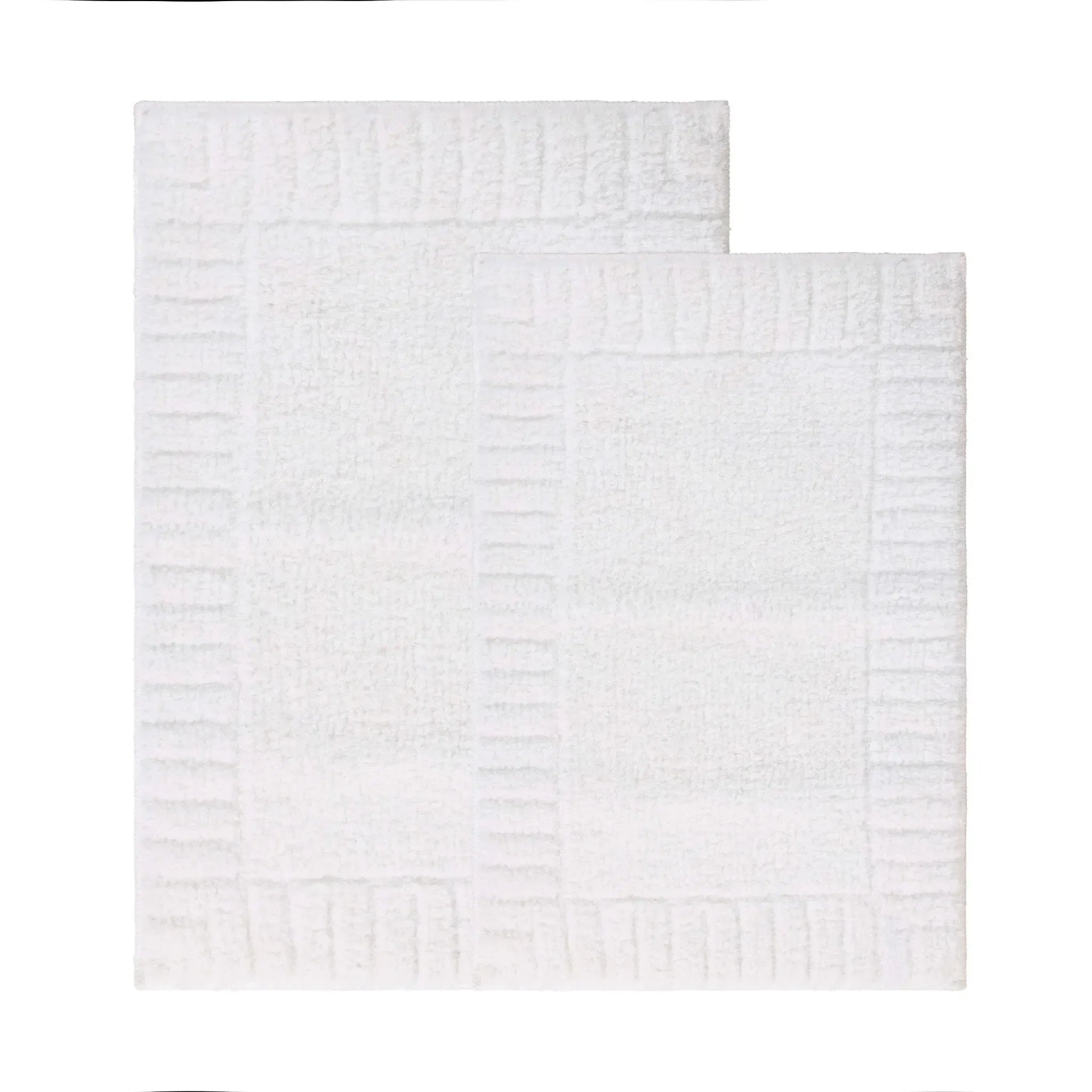 Inaya Modern Striped Tufted Shag Machine Washable Bath Rugs, Set of 2 - Bath Rugs by Superior Brand