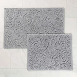 Venere Floral Scroll Textured Machine Washable Bath Rugs, Set of 2 - Bath Rugs by Superior Brand