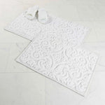 Venere Floral Scroll Textured Machine Washable Bath Rugs, Set of 2 - Bath Rugs by Superior Brand