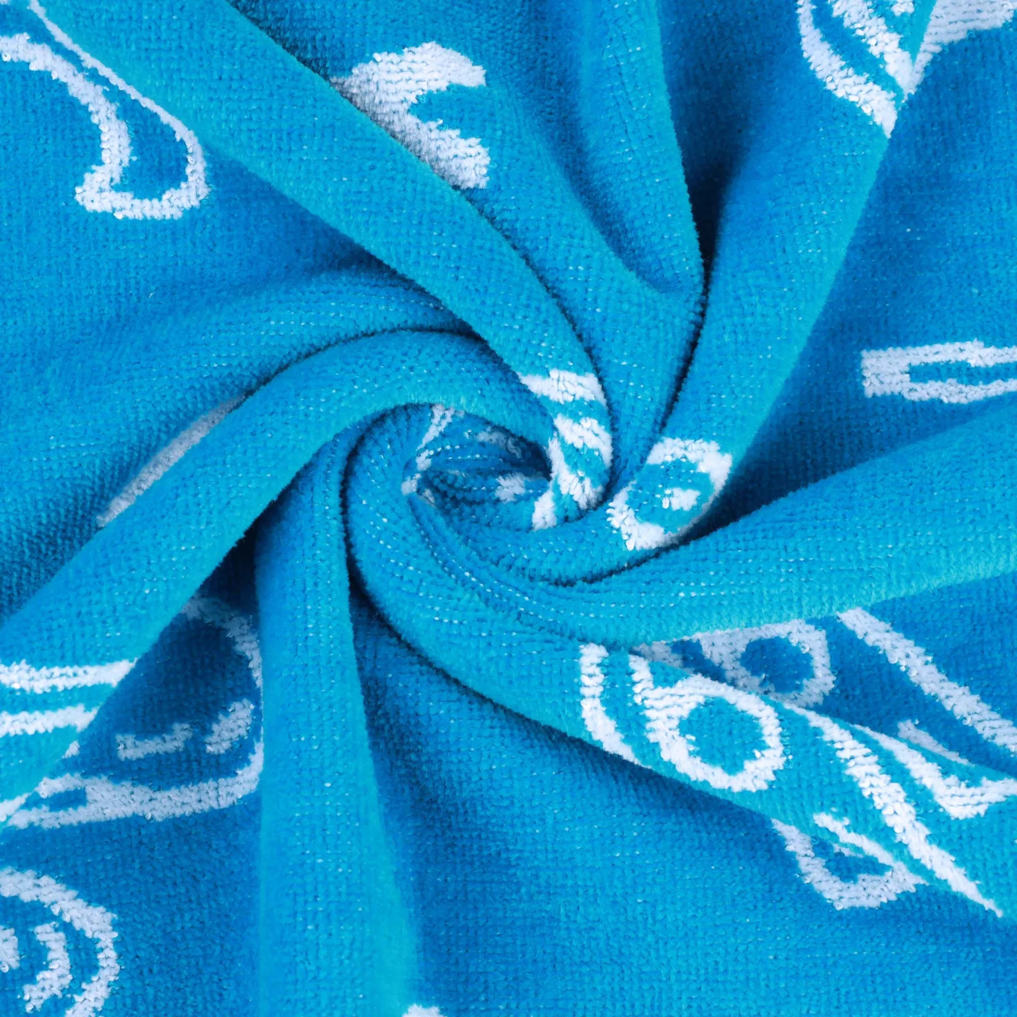 Bahama Cotton Fuzzy Velour Terry Large Oversized Beach Towel - Beach Towel by Superior Brand