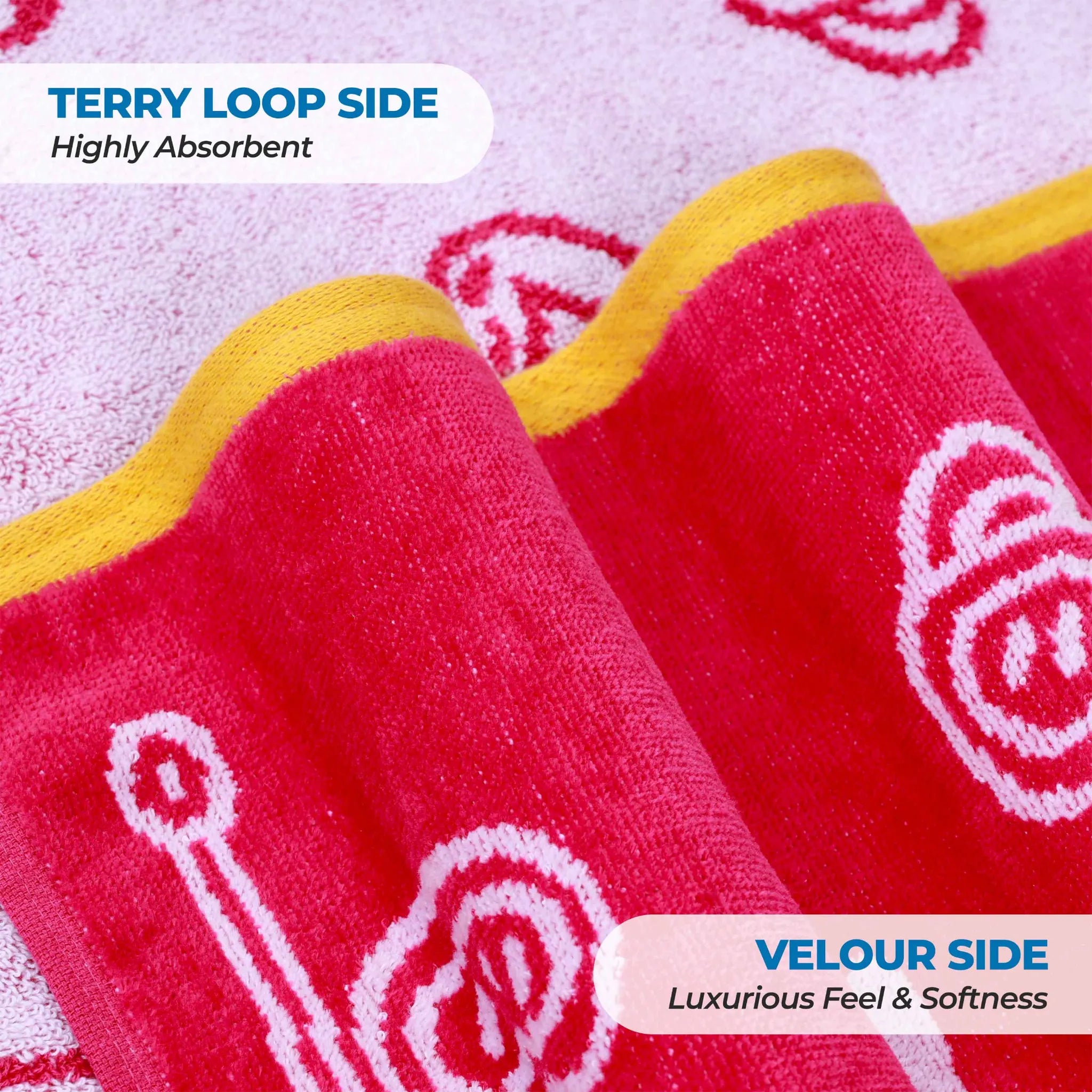 Bahama Cotton Fuzzy Velour Terry Large Oversized Beach Towel - Beach Towel by Superior Brand