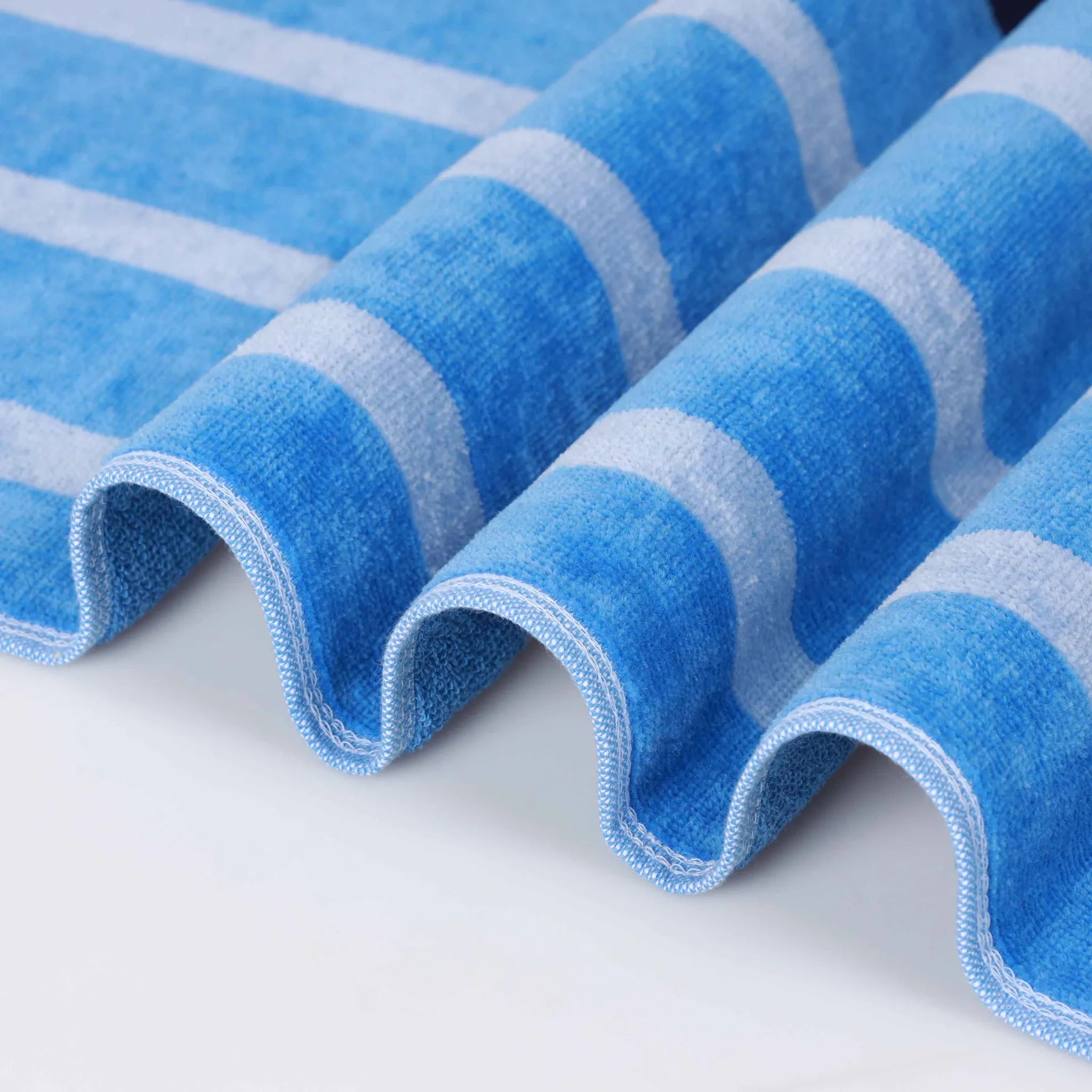 Mira Striped Cotton Velour Terry Large Oversized Beach Towel - Beach Towel by Superior Brand