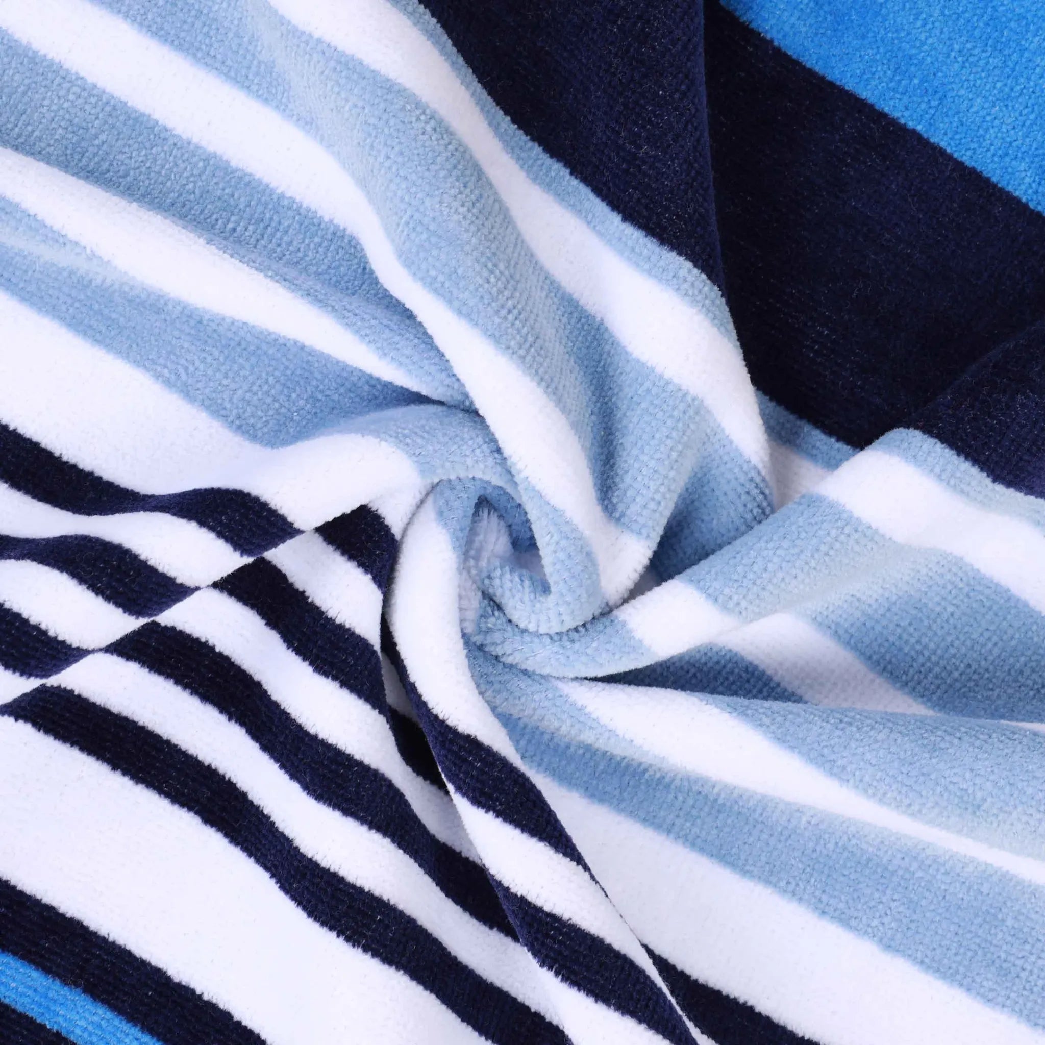 Mira Striped Cotton Velour Terry Large Oversized Beach Towel - Beach Towel by Superior Brand