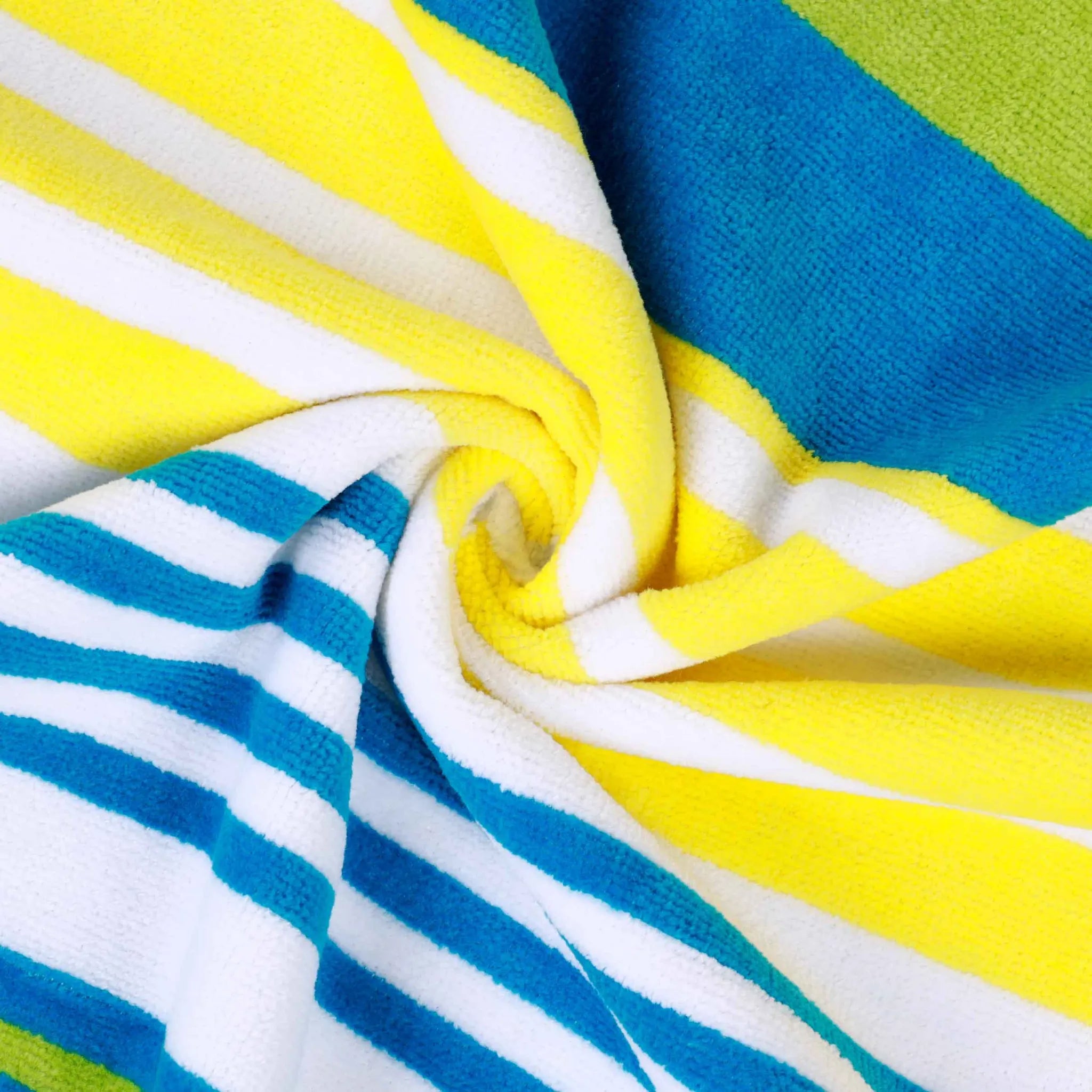 Mira Striped Cotton Velour Terry Large Oversized Beach Towel - Beach Towel by Superior Brand