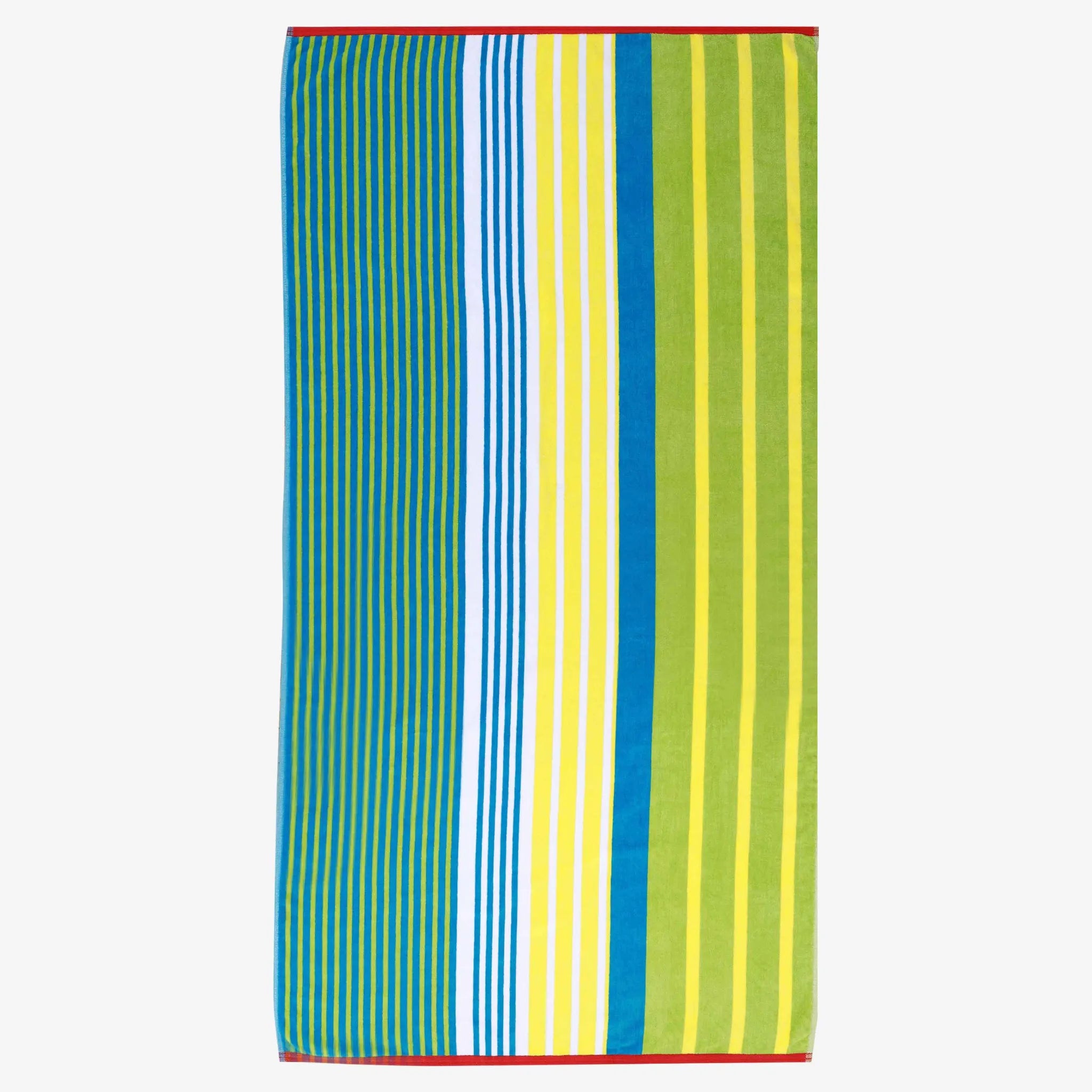 Mira Striped Cotton Velour Terry Large Oversized Beach Towel - Beach Towel by Superior Brand