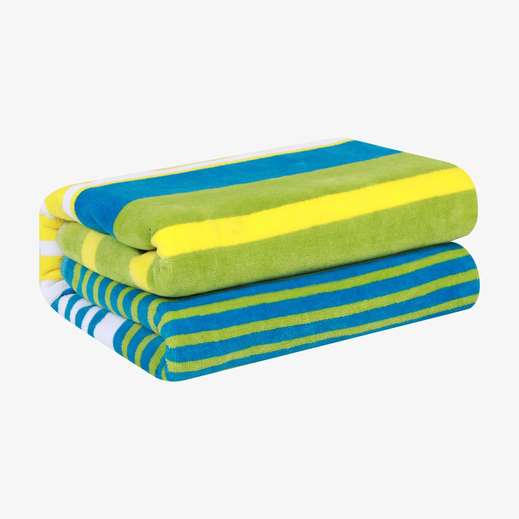 Mira Striped Cotton Velour Terry Large Oversized Beach Towel - Beach Towel by Superior Brand