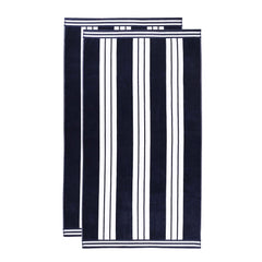 Cabana Stripe Oversized Cotton Beach Towel Set of 2, 4, or 6 Piece