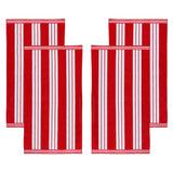 Cabana Stripe Oversized Cotton Beach Towel Set of 2, 4, or 6 Piece