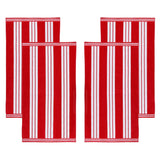 Cabana Stripe Oversized Cotton Beach Towel Set of 2, 4, or 6 Piece