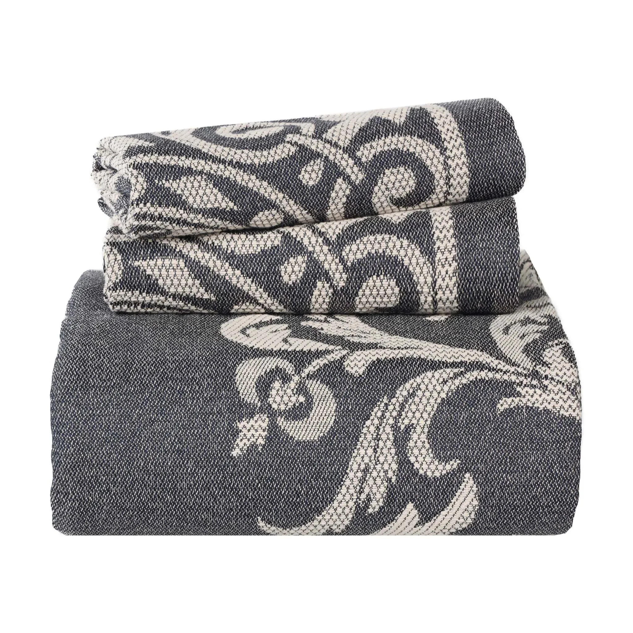 Lightweight Cotton Blend Oversized King Bedspread Sets Adalie Medallion Jacquard - Bedspread by Superior Brand