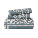 Lightweight Cotton Bedspread Set 3-Piece Lyron Floral Scroll Jacquard - Bedspread by Superior Brand