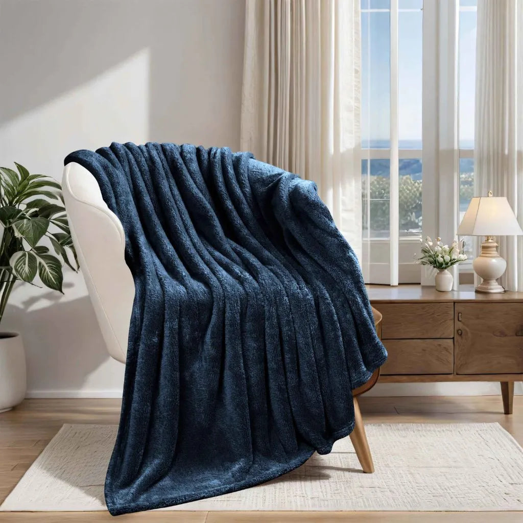 Fleece Plush Medium Weight Fluffy Soft Solid Decorative Blanket - Blanket by Superior Brand