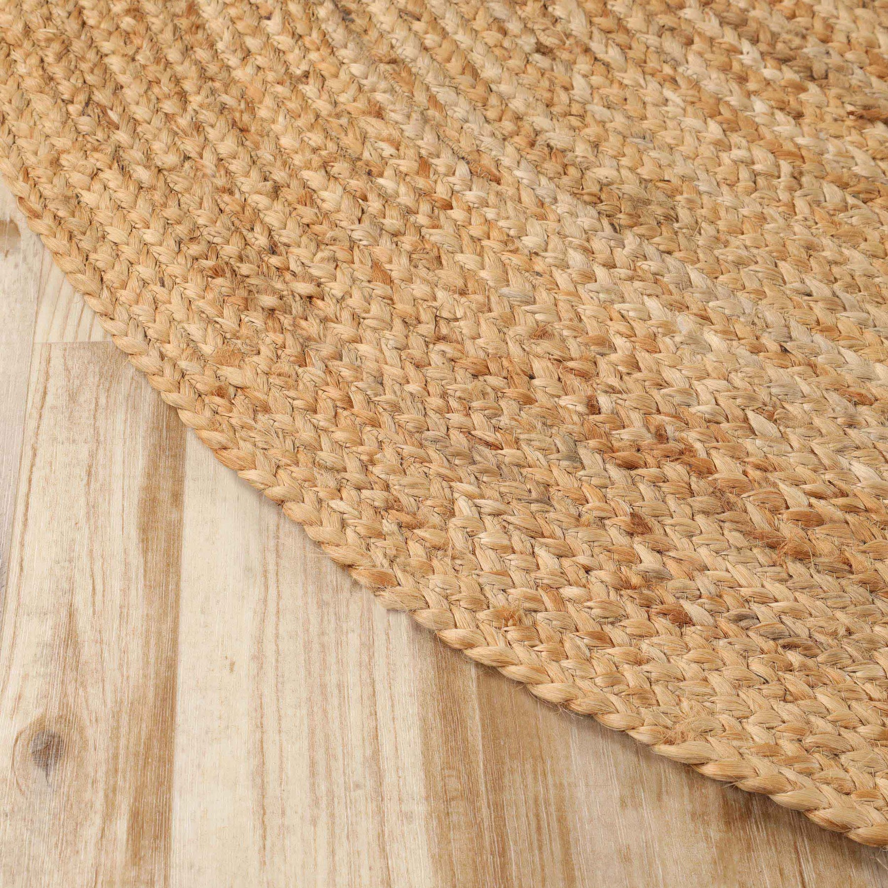 Handwoven Braided Jute Modern Farmhouse Reversible Indoor Area Rug