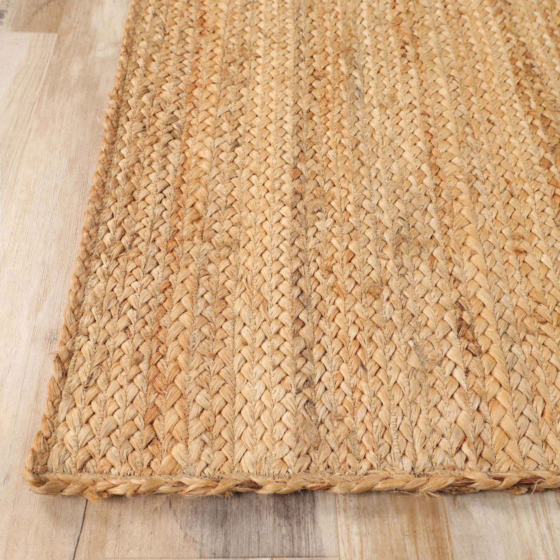 Handwoven Braided Jute Modern Farmhouse Reversible Indoor Area Rug