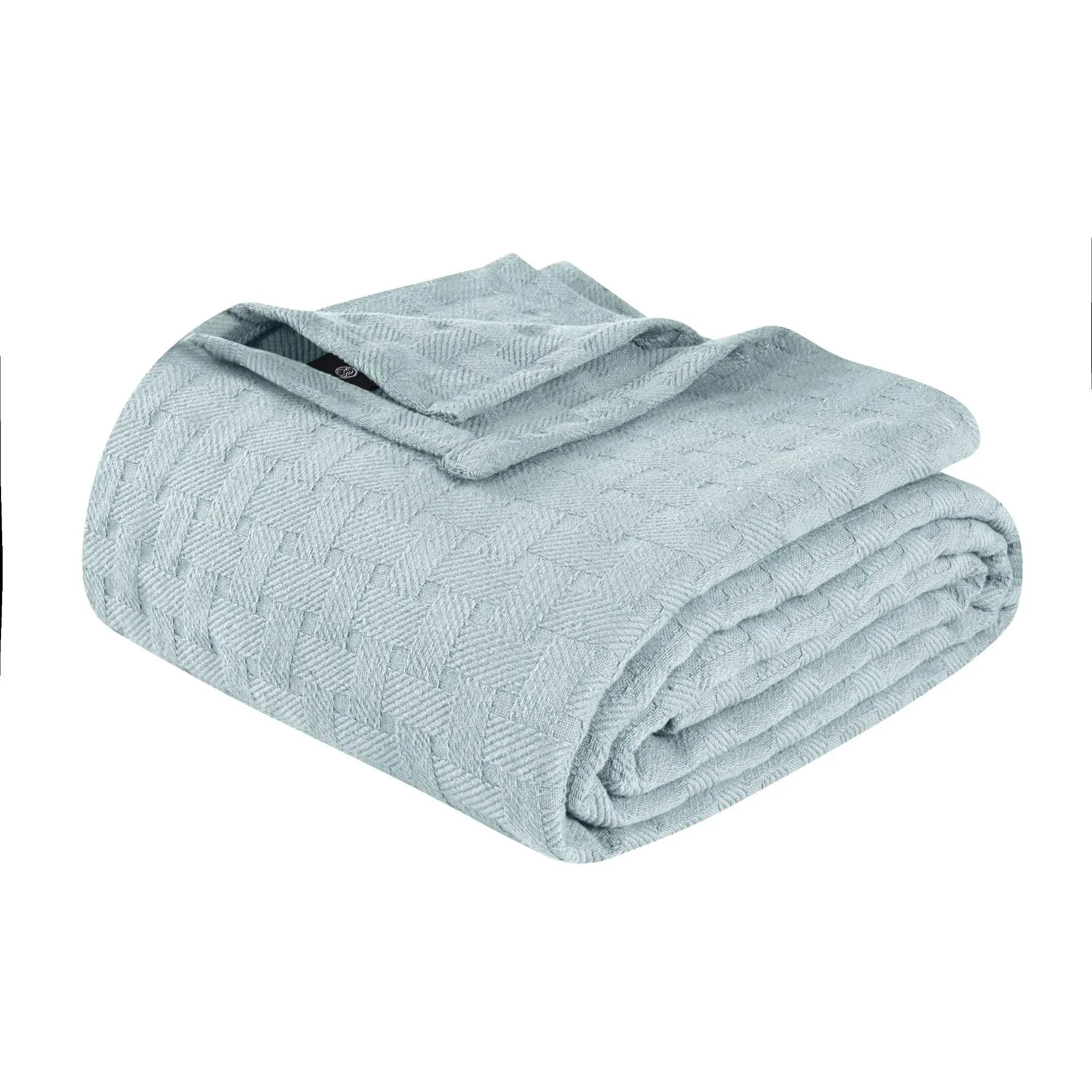 Basketweave Classic Farmhouse All-Season Cotton Blanket - Blanket by Superior