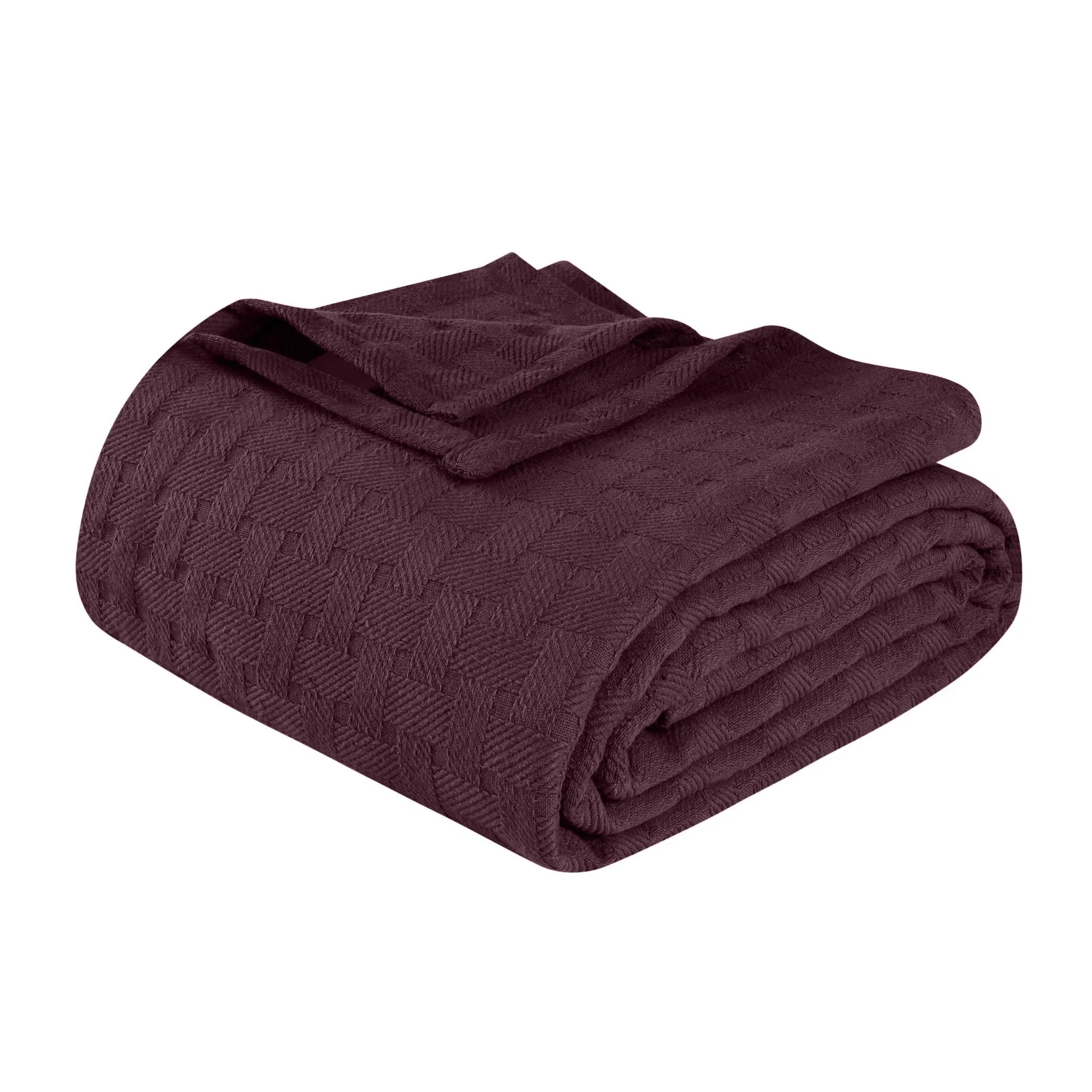 100% Cotton Thermal Blanket – Basketweave All-Season, Lightweight & Breathable - Blanket by Superior Brand