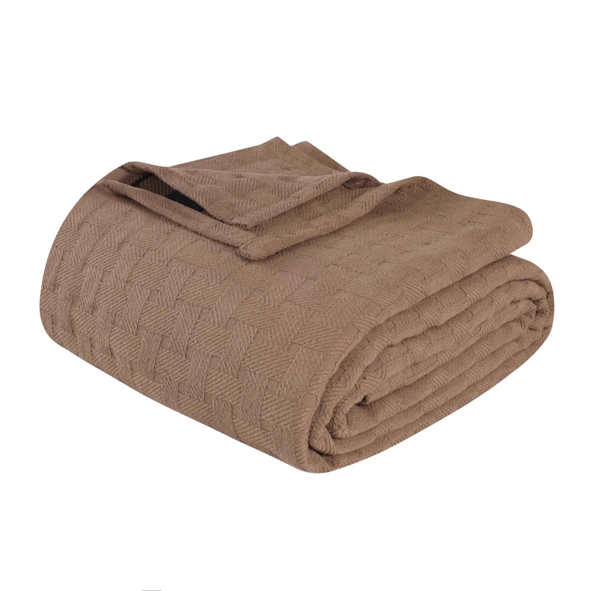 100% Cotton Thermal Blanket – Basketweave All-Season, Lightweight & Breathable - Blanket by Superior Brand
