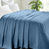 100% Cotton Thermal Blanket – Basketweave All-Season, Lightweight & Breathable - Blanket by Superior Brand