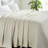 100% Cotton Thermal Blanket – Basketweave All-Season, Lightweight & Breathable - Blanket by Superior Brand