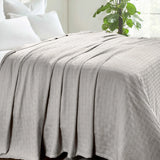 100% Cotton Thermal Blanket – Basketweave All-Season, Lightweight & Breathable - Blanket by Superior Brand