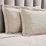 Cotton Bedspread Sets 3-Piece Hibiscus Floral Jacquard Matelassé - Bedspread by Superior Brand