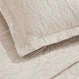 Cotton Bedspread Sets 3-Piece Hibiscus Floral Jacquard Matelassé - Bedspread by Superior Brand