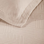 Lightweight Cotton Bedspread Sets 3-Piece Geometric Fret Jacquard Matelassé Scalloped - Bedspread by Superior Brand