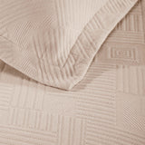 Lightweight Cotton Bedspread Sets 3-Piece Geometric Fret Jacquard Matelassé Scalloped - Bedspread by Superior Brand
