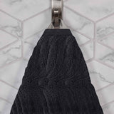 Zero Twist Cotton Solid and Jacquard Bath Towel Set of 4 - Bath Towel by Superior Brand