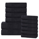 Cotton Waffle Border Towel Set 12-Piece - Honeycomb - Towel Set by Superior Brand