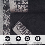 Wisteria Cotton Medium Weight Floral Jacquard Border 12 Piece Towel Set - Towel Set by Superior Brand