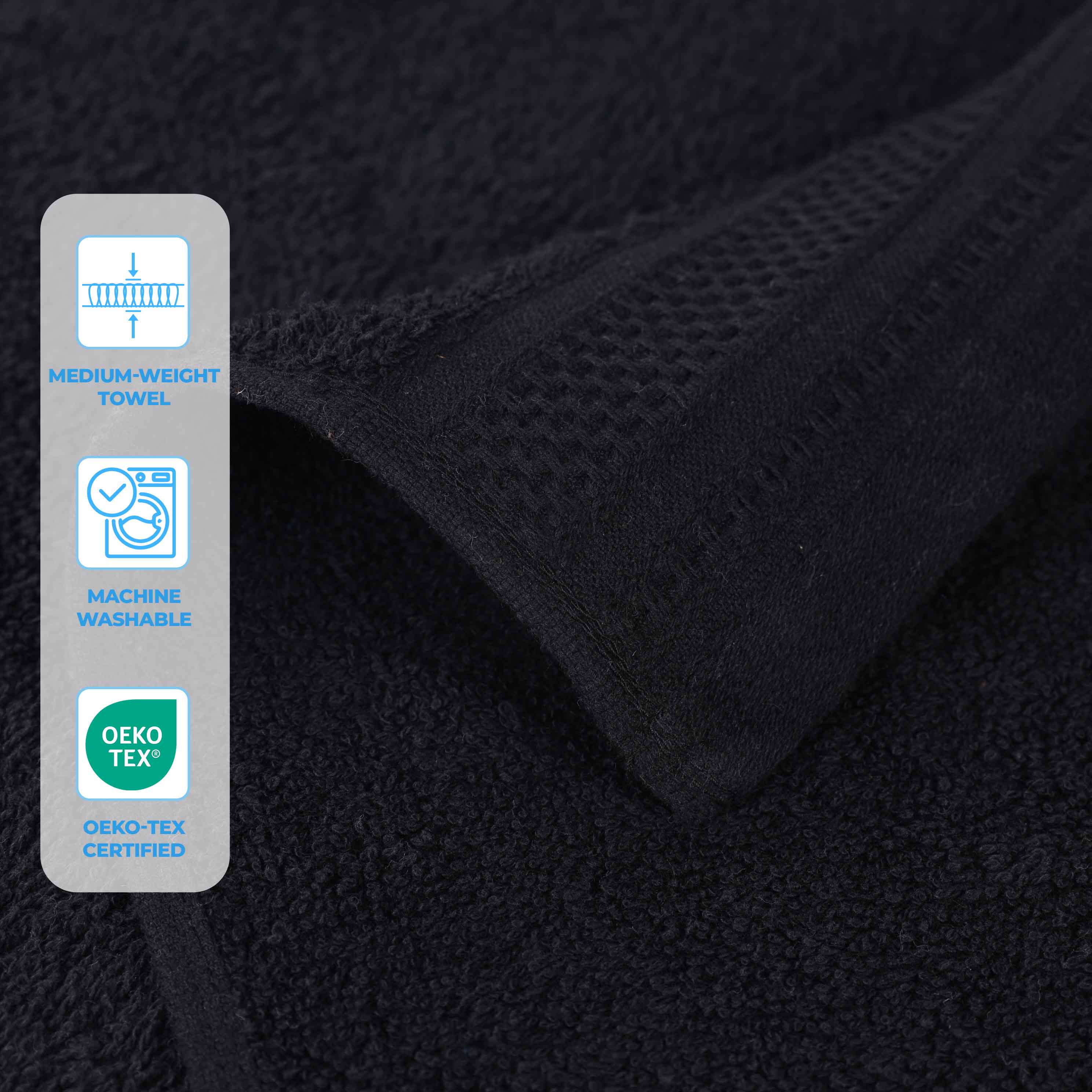 Cotton Waffle Border Towel Set 12-Piece - Honeycomb - Towel Set by Superior Brand