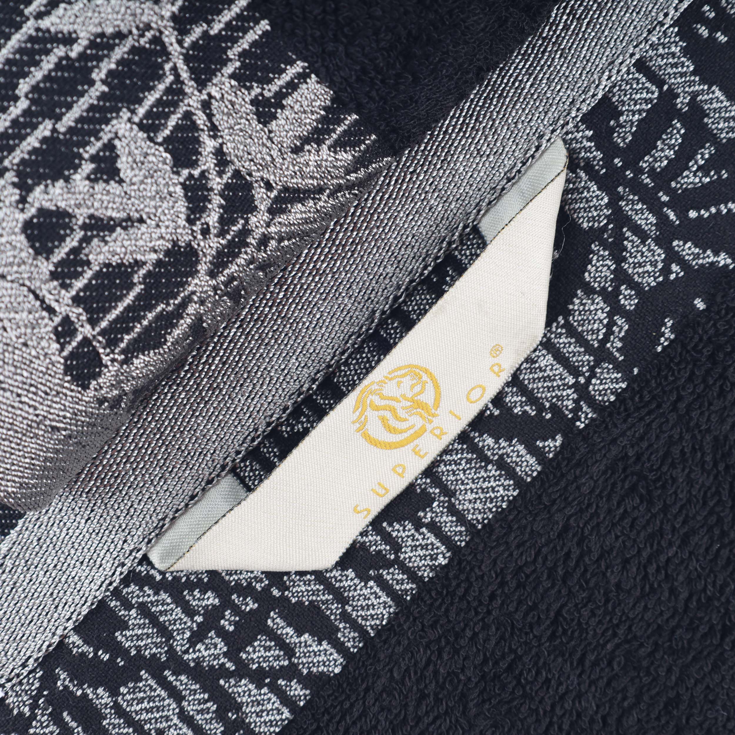 Wisteria Cotton Medium Weight Floral Jacquard Border 12 Piece Towel Set - Towel Set by Superior Brand