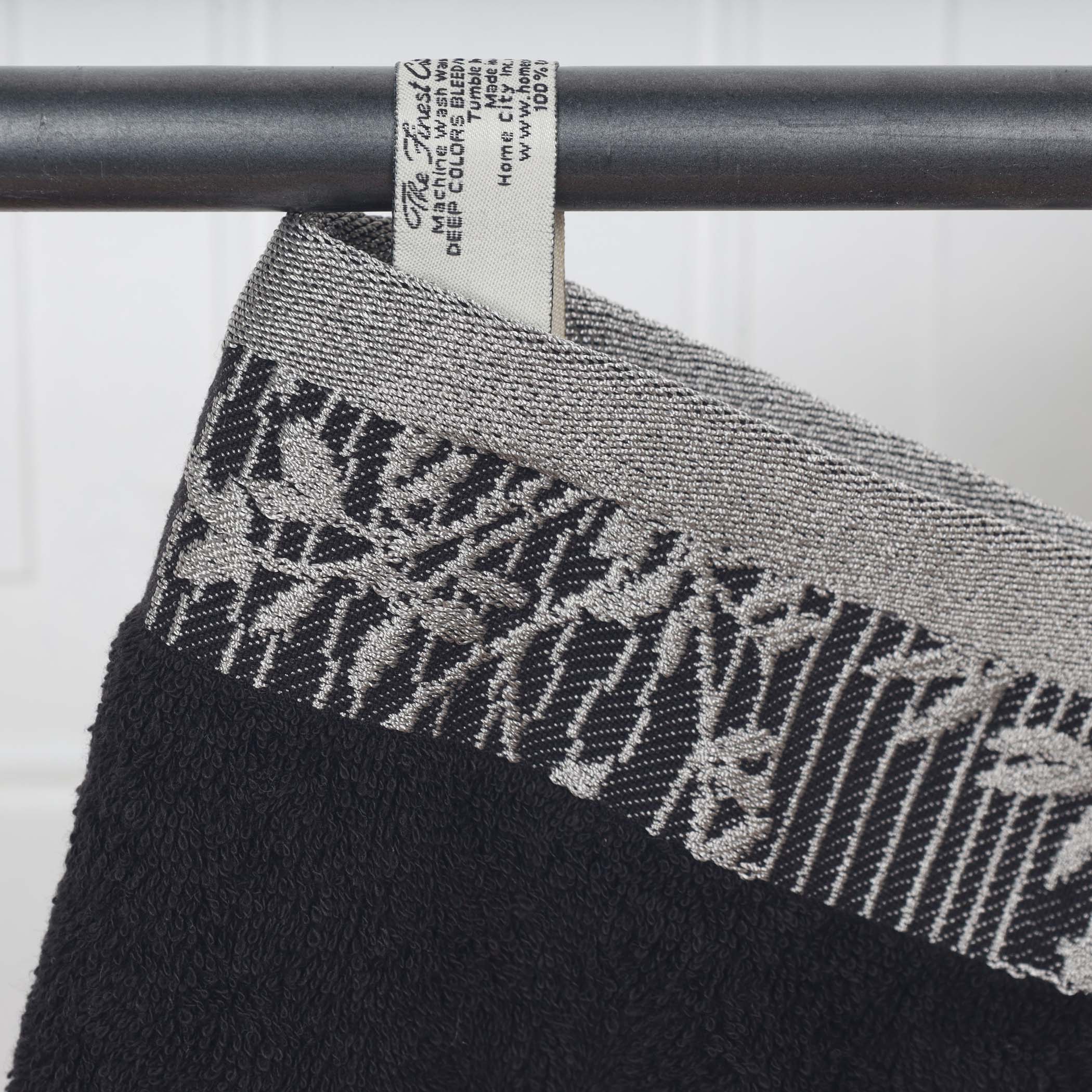 Wisteria Cotton Medium Weight Floral Jacquard Border 3 Piece Towel Set - Towel Set by Superior Brand