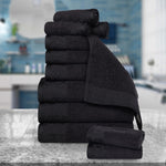 Wisteria Cotton Medium Weight Floral Jacquard Border 12 Piece Towel Set - Towel Set by Superior Brand