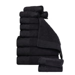 Wisteria Cotton Medium Weight Floral Jacquard Border 12 Piece Towel Set - Towel Set by Superior Brand