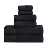 Cotton Floral Jacquard Towel Set 6-Piece - Wisteria - Towel Set by Superior Brand