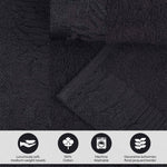 Wisteria Cotton Medium Weight Floral Jacquard Border 3 Piece Towel Set - Towel Set by Superior Brand