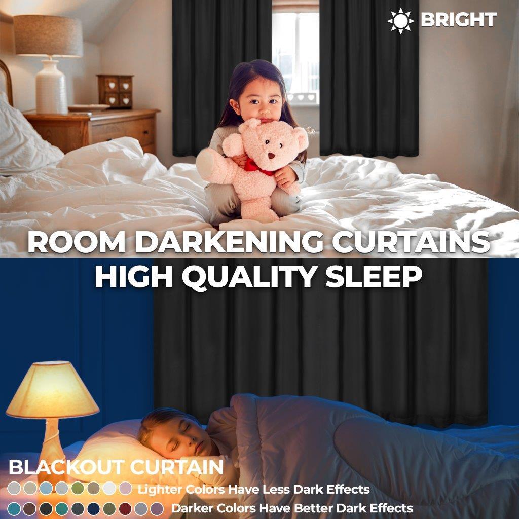 Solid Machine Washable Room Darkening Blackout Curtains, Set of 2 - Blackout Curtains by Superior Brand