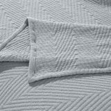 Aswan Cotton Medium Weight Textured Modern Chevron Woven Coverlet - Coverlet by Superior Brand