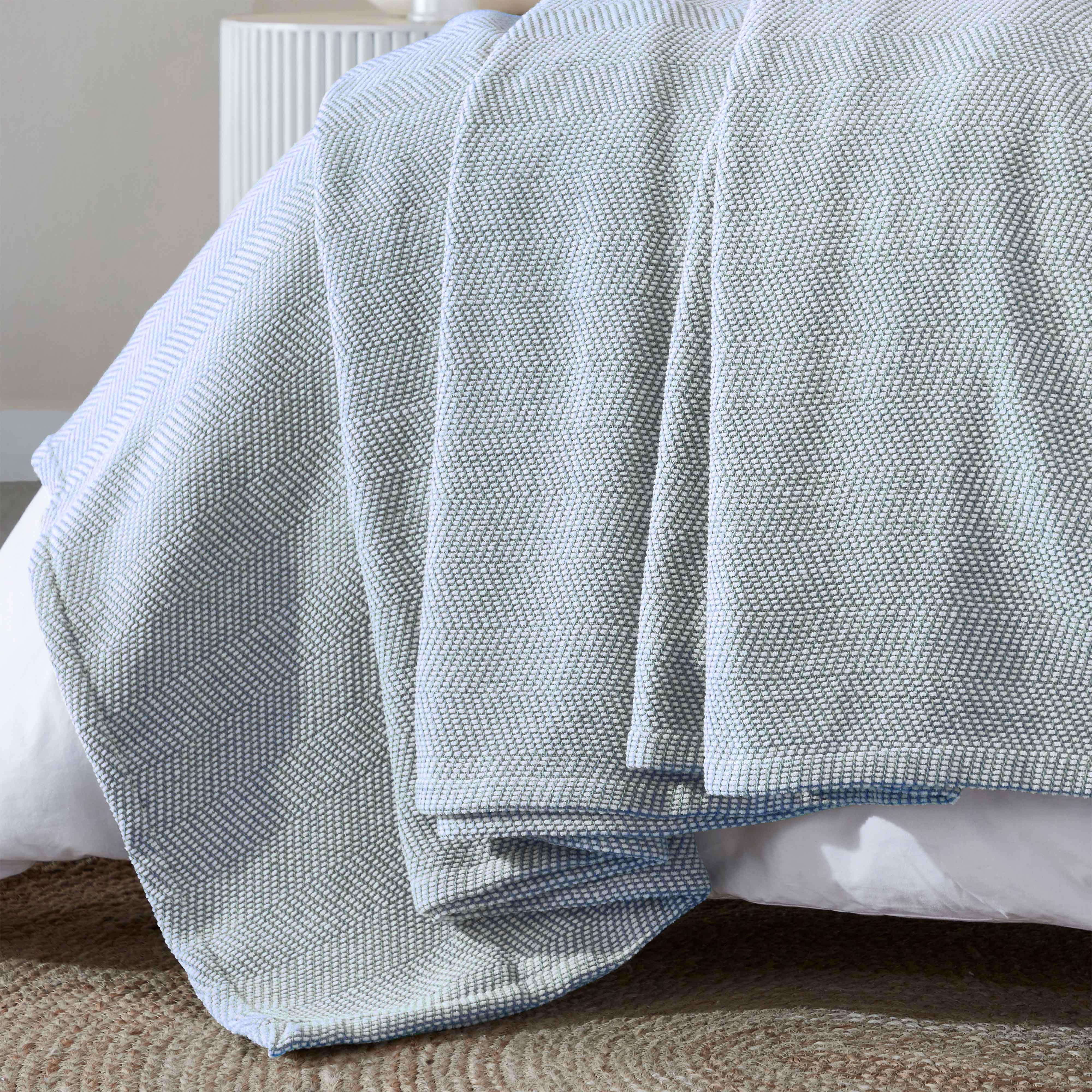 Maya Chenille Herringbone Soft Textured Medium Weight Cotton Blanket - Blanket by Superior Brand
