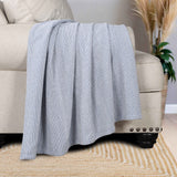 Maya Chenille Herringbone Soft Textured Medium Weight Cotton Blanket - Blanket by Superior Brand