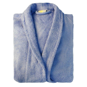 Cotton Ultra-Soft Terry Adult Unisex Lightweight Luxury Bathrobe - Blue