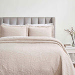 Cotton Bedspread Sets 3-Piece Hibiscus Floral Jacquard Matelassé - Bedspread by Superior Brand