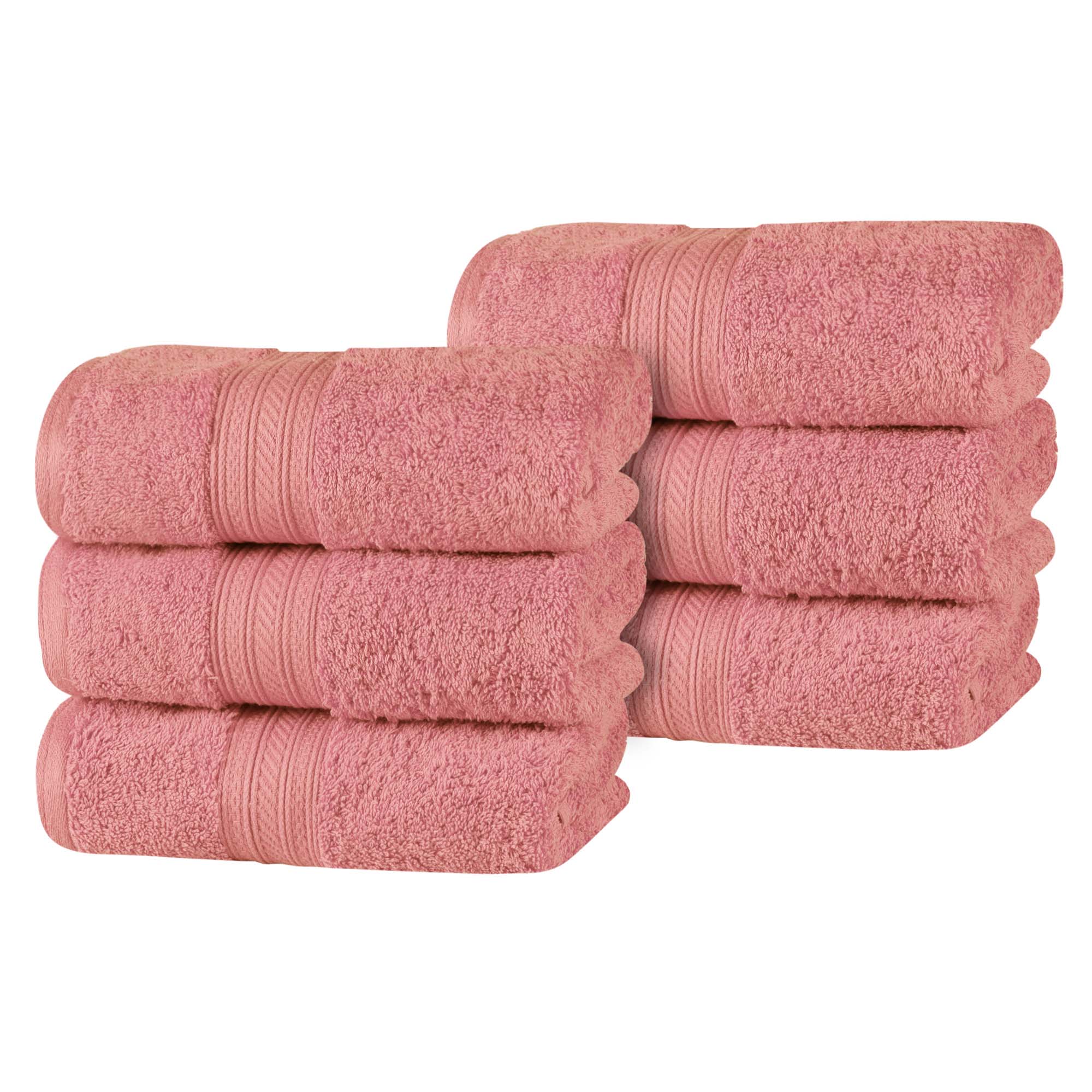 Cotton Terry Hand Towel Set 6-Piece - Atlas - Hand Towel Set by Superior Brand
