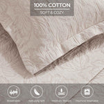 Cotton Bedspread Sets 3-Piece Hibiscus Floral Jacquard Matelassé - Bedspread by Superior Brand