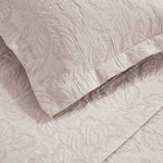 Cotton Bedspread Sets 3-Piece Hibiscus Floral Jacquard Matelassé - Bedspread by Superior Brand